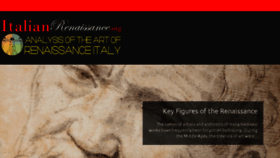 What Italianrenaissance.org website looked like in 2017 (6 years ago)