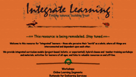 What Integratelearning.org website looked like in 2017 (6 years ago)