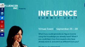 What Influencesummit.co website looked like in 2017 (6 years ago)
