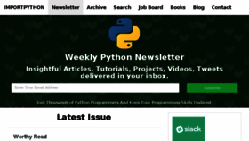What Importpython.com website looked like in 2017 (6 years ago)