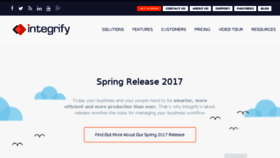What Integrify.com website looked like in 2017 (6 years ago)