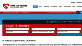 What Inhomecaresolutions.com website looked like in 2017 (6 years ago)