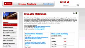 What Investor.zynga.com website looked like in 2017 (6 years ago)