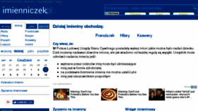 What Imienniczek.pl website looked like in 2017 (6 years ago)