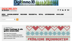 What Immobilienbusiness.ch website looked like in 2017 (6 years ago)