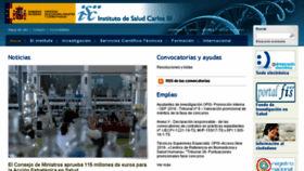 What Isciii.es website looked like in 2018 (7 years ago)