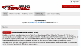 What Inzertmanie.cz website looked like in 2018 (6 years ago)