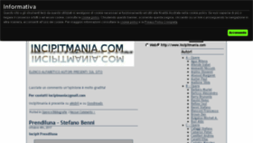 What Incipitmania.com website looked like in 2018 (6 years ago)