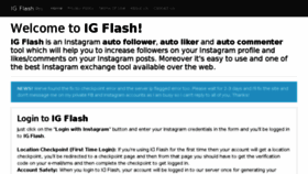 What Igflash.co website looked like in 2018 (6 years ago)