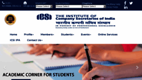 What Icsi.in website looked like in 2018 (6 years ago)