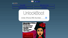 What Imei.unlockboot.com website looked like in 2018 (7 years ago)
