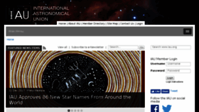 What Iau.org website looked like in 2018 (7 years ago)