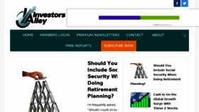 What Investorsalley.com website looked like in 2018 (6 years ago)