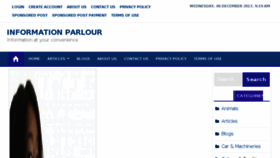 What Informationparlour.com website looked like in 2018 (6 years ago)