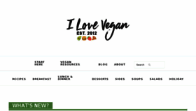What Ilovevegan.com website looked like in 2018 (6 years ago)