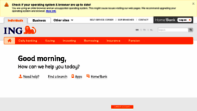 What Ing.be website looked like in 2018 (6 years ago)