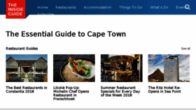 What Insideguide.co.za website looked like in 2018 (8 years ago)