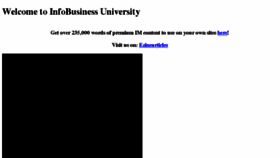 What Infobusinessuniversity.com website looked like in 2018 (6 years ago)