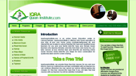 What Iqraquraninstitute.com website looked like in 2018 (6 years ago)