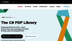 What Ironpdf.com website looked like in 2018 (6 years ago)
