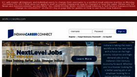 What Indianacareerconnect.com website looked like in 2018 (6 years ago)