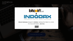 What Indodax.com website looked like in 2018 (6 years ago)