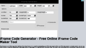 What Iframecodegenerator.com website looked like in 2018 (6 years ago)
