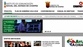 What Icosochiapas.gob.mx website looked like in 2018 (6 years ago)
