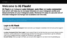 What Igflash.com website looked like in 2018 (6 years ago)