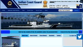 What Indiancoastguard.gov.in website looked like in 2018 (7 years ago)