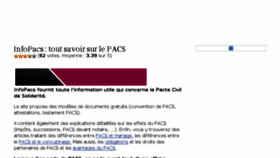 What Infopacs.fr website looked like in 2018 (6 years ago)