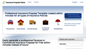 What Insuranceproposalmaker.com website looked like in 2018 (6 years ago)