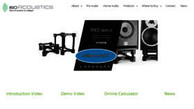 What Isoacoustics.com website looked like in 2018 (6 years ago)