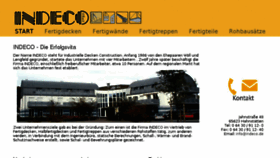 What Indeco.de website looked like in 2018 (6 years ago)