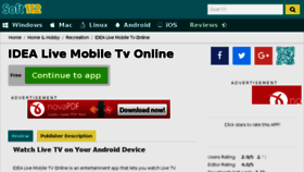 What Idea-mobile-tv-live-tv.soft112.com website looked like in 2018 (6 years ago)