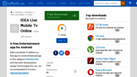 What Idea-mobile-tv-live-tv.en.softonic.com website looked like in 2018 (6 years ago)