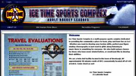 What Icetimehockeyleague.com website looked like in 2018 (6 years ago)