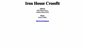 What Ironhousecrossfit.com website looked like in 2018 (6 years ago)