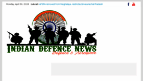 What Indiandefencenews.info website looked like in 2018 (6 years ago)