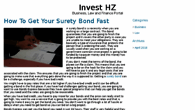 What Investhz.com website looked like in 2018 (6 years ago)