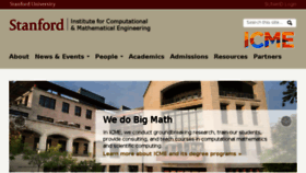 What Icme.stanford.edu website looked like in 2018 (6 years ago)