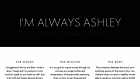 What Imalwaysashley.com website looked like in 2018 (6 years ago)