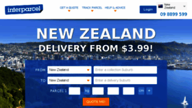What Interparcel.co.nz website looked like in 2018 (6 years ago)