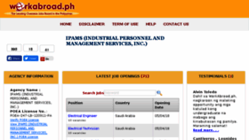 What Ipams.workabroad.ph website looked like in 2018 (6 years ago)