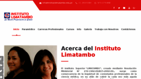 What Institutolimatambo.edu.pe website looked like in 2018 (6 years ago)
