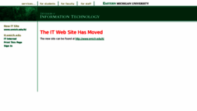 What It.emich.edu website looked like in 2018 (7 years ago)