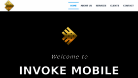 What Invokemobile.com website looked like in 2018 (5 years ago)