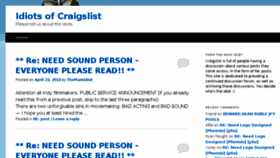 What Idiotsofcraigslist.com website looked like in 2018 (5 years ago)
