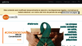 What Infocancer.org.mx website looked like in 2018 (6 years ago)
