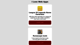 What Ilovewebapps.com website looked like in 2018 (5 years ago)